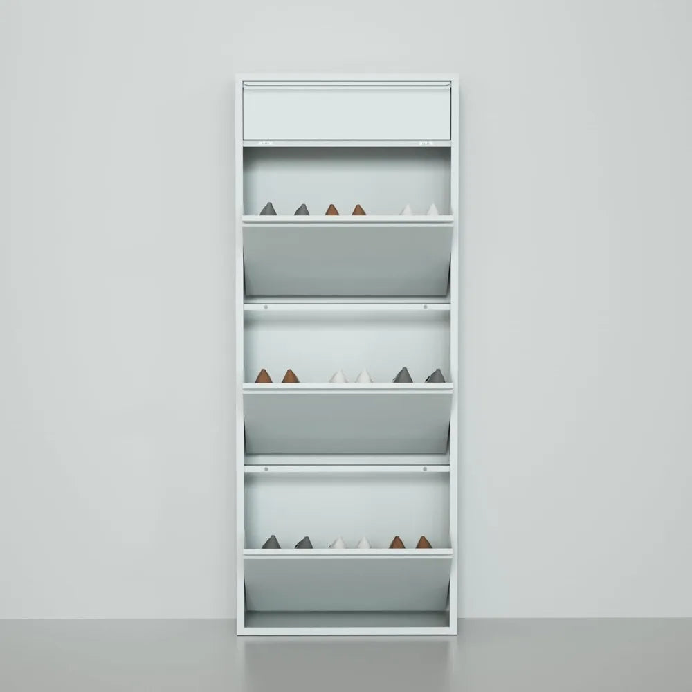 Shoe Cabinet, Shoe Rack, Shoe Storage, Shoe Organizer, Metal Shoe Cabinet for Entryway-Hallway-Garage-Laundry-Dressing Room, No