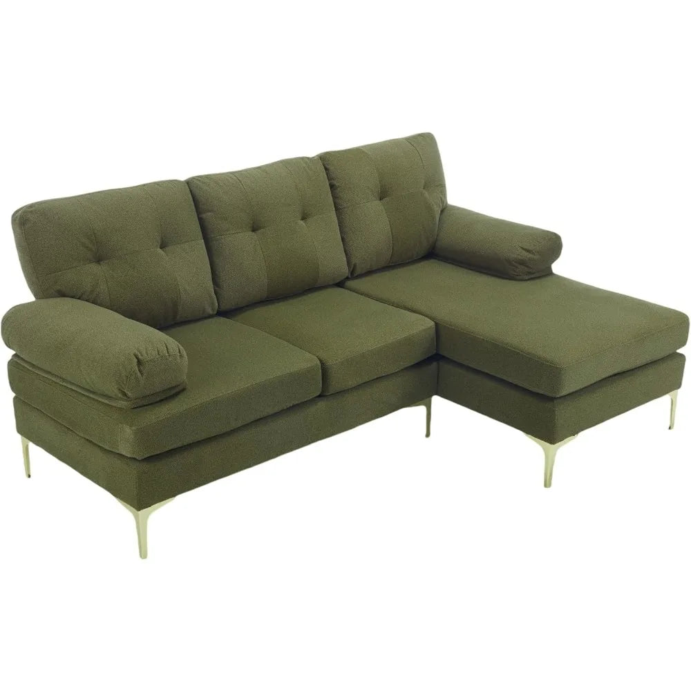 Modern Sofa Couch L-Shaped Sofas, Convertible Sleeper Sofa, Living Room Chaise Longue, Living Room Bedroom Home Office Combinati