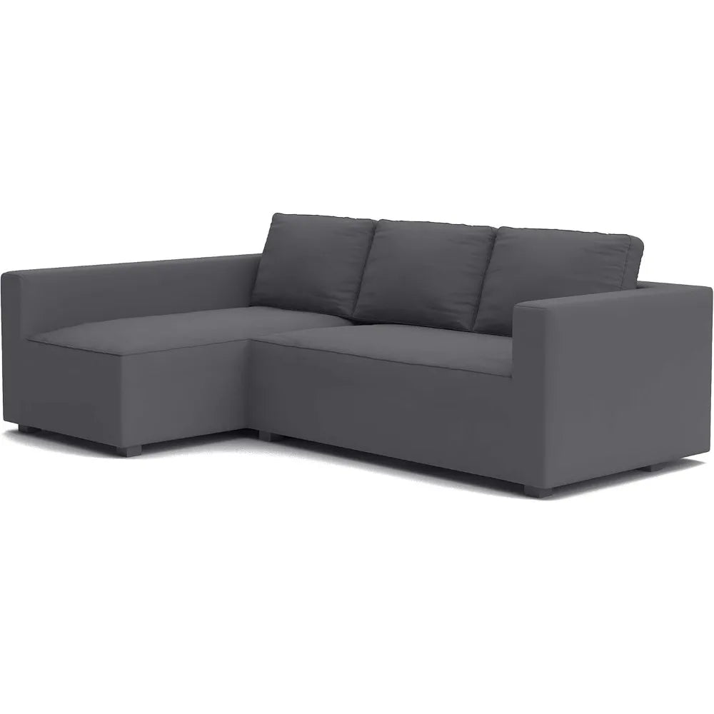 The Dark Gray Manstad Cover Replacement is Custom Made Compatible with IKEA Manstad Sofa Bed, Or Sectional, Or Corner Slipcover